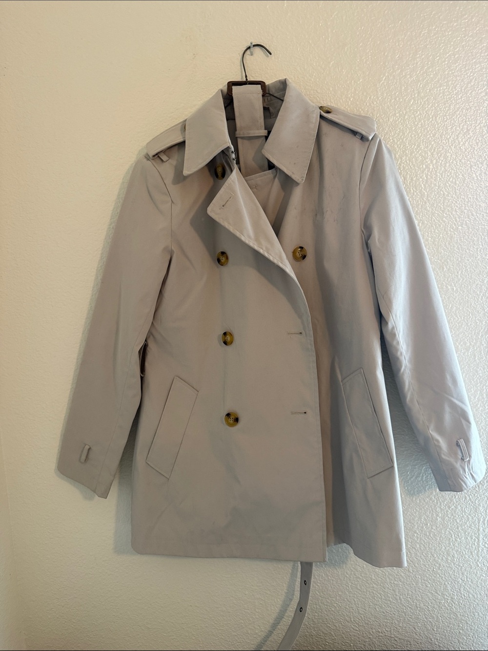 Ralph Lauren Light Beige Double-Breasted Trench Coat